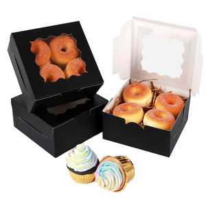 Eco Friendly <b>Recycled</b> Materials Rigid Rectangle Paper Cake <b>Boxes</b> UV Coating Biodegradable Food Safe Sugar Sushi 7 X 4.3 X 1.5 - Product Image 1