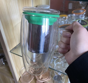 Set di Tazze da Tè in Vetro Borosilicato a Doppia Parete con Coperchio e Infusore, Ecologico e di Lusso Moderno, 12 oz, per Tè del Pomeriggio - Product Image 6