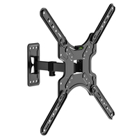 CHARMOUNT Support mural pour téléviseur à bras unique pivotant de haute qualité adapté au support de téléviseur LCD 26-55 pouces Support d'écran de moniteur