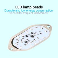 Sirena Estroboscópica Mini LED E-5continents MC-106, Alarma de Seguridad con Sonido y Luz de 120dB (Material ABS)