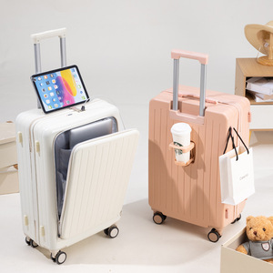 กระเป๋าเดินทางขนาด 20 นิ้วแบบเปิดด้านหน้า น้ำหนักเบา พกพาสะดวก พร้อมซิปและกุญแจรหัส สำหรับการเดินทางท่องเที่ยว - Product Image 3