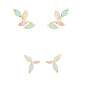 Gemnel Dernière mode Nouvelle arrivée Bon <span class=keywords><strong>prix</strong></span> Boucle d'oreille en argent sterling 925 Bulk Leaf Climbing Stud - Product Image 1