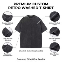 T-shirt pour homme à motif, avec logo personnalisé, imprimé, effet vintage délavé, coupe ample, 100% coton, haute qualité