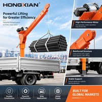 Mini-grue de levage montée sur véhicule, palan électrique 12V 24V pour camion, grue électrique à flèche de 1,5 tonne pour usage domestique