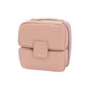 Sac à cosmétiques pliable étanche portable de grande capacité avec organisateur de stockage de brosse de maquillage divisé pochette de toilette pour femmes - Product Image 1