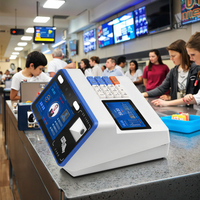 Terminal de point de vente à double écran de paiement sans numéraire basé sur RFID avec système de point de vente de restaurant de paiement facial avec paiement facial