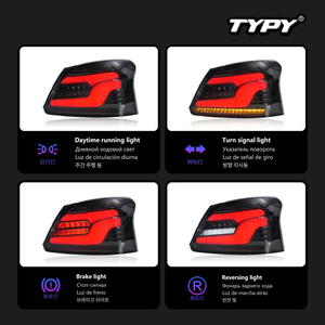 New TYPY <b>LED</b> Tail <b>Light</b> Conversion Kit for 2008-2013 for Vios Rear Tail <b>Lights</b> <b>Running</b> <b>Lights</b> Glowing Turn Signals - Product Image 5