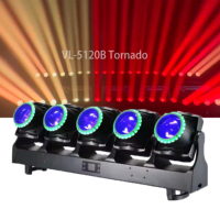 Lampu DJ Baru ACME TB5 Tornado 5 Kepala 5Pcs 120w LED Moving Beam Bar Dengan Efek Strip Ring Circle Halo