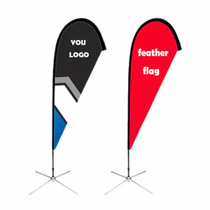 Wholesale Promotional Items Banner Flags Eelction Display Display Feather Flag Ad Banner Custom Printing Hanging Flag Banner