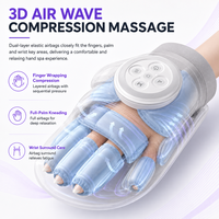 Masseur électrique vibrant pour les mains avec compression thermique pour soulager la douleur au poignet, aux doigts, à l'arthrite et au syndrome du canal carpien
