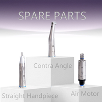 YAYIDA Ensemble de pièces à main dentaires professionnelles à basse vitesse 1:1 contre-angle/droit/moteur pneumatique avec pulvérisation intérieure, type E pour laboratoire et clinique