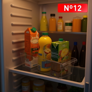 Contenitore impilabile PlasticForte per frigorifero, 37x14.5x10 cm, per bevande e alimenti - Product Image 3