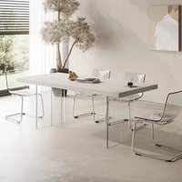 Französischer Cremefarbener Acryl-Esstisch mit Delifeng-Steineffekt - Ein Stilvoller Esstisch für Zuhause