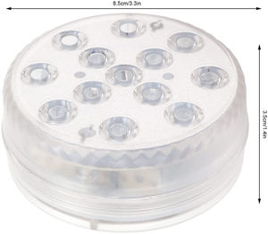 13 Светодиодная подсветка для бассейна из освещение перезаряжаемые портативный IP68 водонепроницаемый Радиочастотный пульт дистанционного погружные огни на батарейках Пруд аквариум подводный светодиодный светильник - Product Image 2