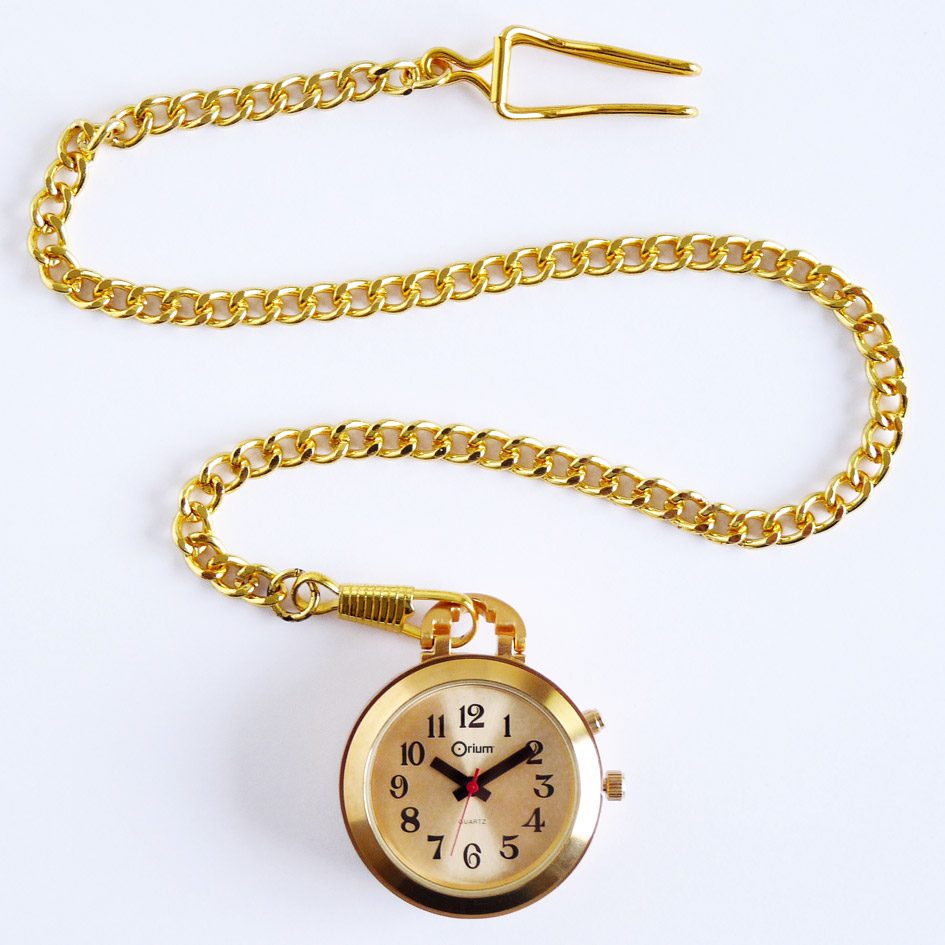 TalkJoy Orologio Parlante A Ciondolo Con Catena – Voce In Tedesco – Quadrante Analogico Con Numeri Grandi – Sveglia E Annuncio Orario Automatico – Per Anziani, Non Vedenti E Ipovedenti – Oro