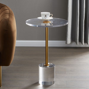 Tavolino da caffè moderno di lusso leggero tavolino da tè in acrilico <span class=keywords><strong>con</strong></span> mobili in <span class=keywords><strong>Plexiglass</strong></span> <span class=keywords><strong>con</strong></span> Base solida - Product Image 4