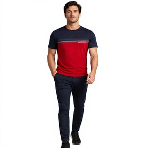 Camiseta Deportiva Premium para Hombre, Estilo Vintage, Manga Corta, Cuello Redondo, Paneles en Contraste, 100% Algodón, Corte Regular, para Entrenamiento - Product Image 4