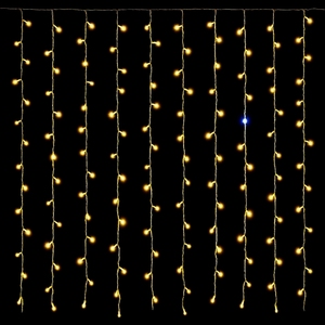 Guirlande lumineuse Gloca 200 LED 3m x 1m, fil blanc, lumière jaune chaude, IP65, éclairage extérieur pour fêtes - Product Image 1