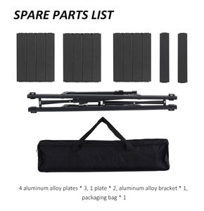 Mesa de Camping Plegable de Aluminio Negro para Exteriores, Diseño Coreano 2023, para Cocinar y Asar a la Parrilla - Product Image 2