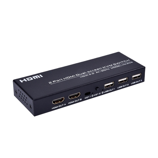 FJ-HK202 Fjgear 4k hdmi Kvm Dual Screen Switch 60Hz Two Computers Share a Mouse and Keyboard and Two Monitors