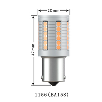 Bombilla LED trasera de 40smd 45smd 3030, blanca y roja, antiflash, Canbus W21/5w T20 T25 T15 Dc 12v, sin errores, ámbar, P21W