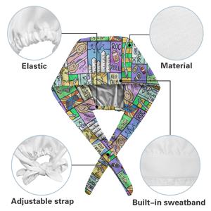 Gorro de operación Gorros Enfermera Sudor Absorbente Envoltura de cabeza Quirúrgico Anti Sucio Algodón Sala DE OPERACIONES Impresión Sombrero suave Regalo - Product Image 3