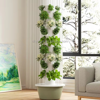 Système hydroponique vertical en tour, ferme aéroponique en tour avec pompe, irrigation automatique, en plastique pour jardin domestique