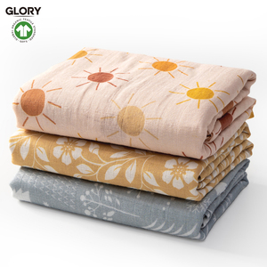 Manta Envolvente de Muselina de Bambú Orgánico para Bebé, Fabricada a Medida, de Algodón y Bambú - Product Image 1