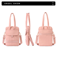 Sac fourre-tout matelassé tendance pour ordinateur portable, en nylon imperméable, unisexe, 14 pouces, sac à bandoulière pour ordinateur, sac de voyage, sac messager en polyester