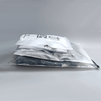 Sac en polyéthylène biodégradable personnalisé avec logo pour l'emballage des vêtements, sac en plastique PVC, polymailer, sac d'expédition, sac à fermeture éclair givré