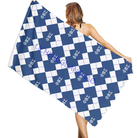 Serviette de plage personnalisée Gamma Phi Delta Sorority, design moderne, vente en gros, tissu doux, idéale pour les vacances d'été