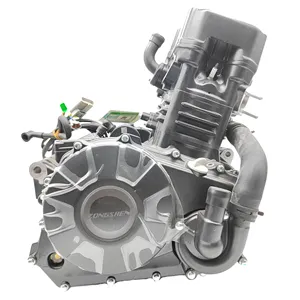 zongshen 380cc 4 stroke water cooled 8 valve double cylinder SOHC ECU electric satrt motor engine with 6 speed gearshift