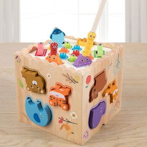 Children's Multifunctional Wooden Montessori Eight-in-One Knock Ball Animal Matching Fishing Early Education Educational Toys - Product Image 2
