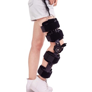Adjustable Knee Brace With Locking <b>Hinge</b> For Post Surgery Recovery Support Thigh And Calf Fixation One Size Fits All - Product Image 5