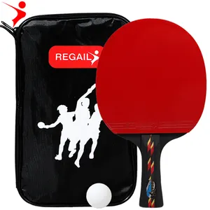 REGAIL Single 3 Sterne Tischtennis schläger guter schwarzer Pappel schläger Geeignet für das Training Raqueta de tenis de mesa personal izada