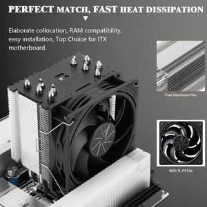 Thermalright Assassin King 90 V2 CPU enfriador <span class=keywords><strong>de</strong></span> aire 5 tubos <span class=keywords><strong>de</strong></span> calor AGHP Tochnology 92mm PWM ventilador silencioso - Product Image 4