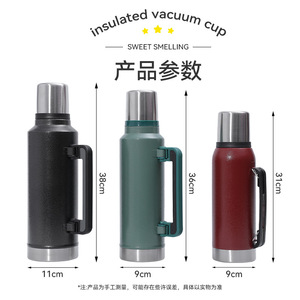304 Stainless Steel Insulated Water <b>Bottle</b> With Handle Portable Double Wall <b>Thermos</b> For Travel Outdoor Use - Product Image 4