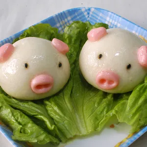 Китайская закуска свинья лицо булочка с бобовой пастой мультфильм булочка