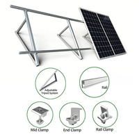 SunX-Tech Vente chaude Structures triangulaires fixes en aluminium pour toit plat Base en béton et poutre en L lestée Supports de panneaux solaires trépieds