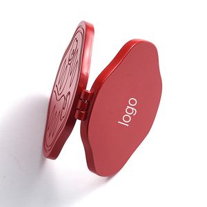 Factory Metal Makeup Mirror Portable Small Mirror Simple Folding Design Creative Mini Double-sided Round Mirror