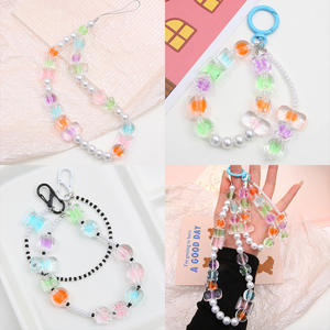 Perles en vrac acryliques carrées transparentes 500 g/sac pendentif ours à facettes perles Bubblegum pour bijoux à bricoler soi-même artisanat matière plastique - Product Image 3