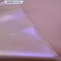 100% polyester enfants fantaisie tissé manteau tissu avec veste rose conception unie pongé matériel doublure vêtements disponibles imprimé rose