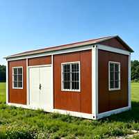 Maison conteneur préfabriquée MHY à grain de bois avec toit à pignon, double porte, assemblage rapide pour dortoir