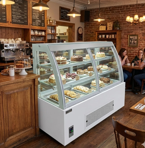 Vitrine réfrigérée à double paroi en verre trempé pour gâteaux et pâtisseries - Product Image 5