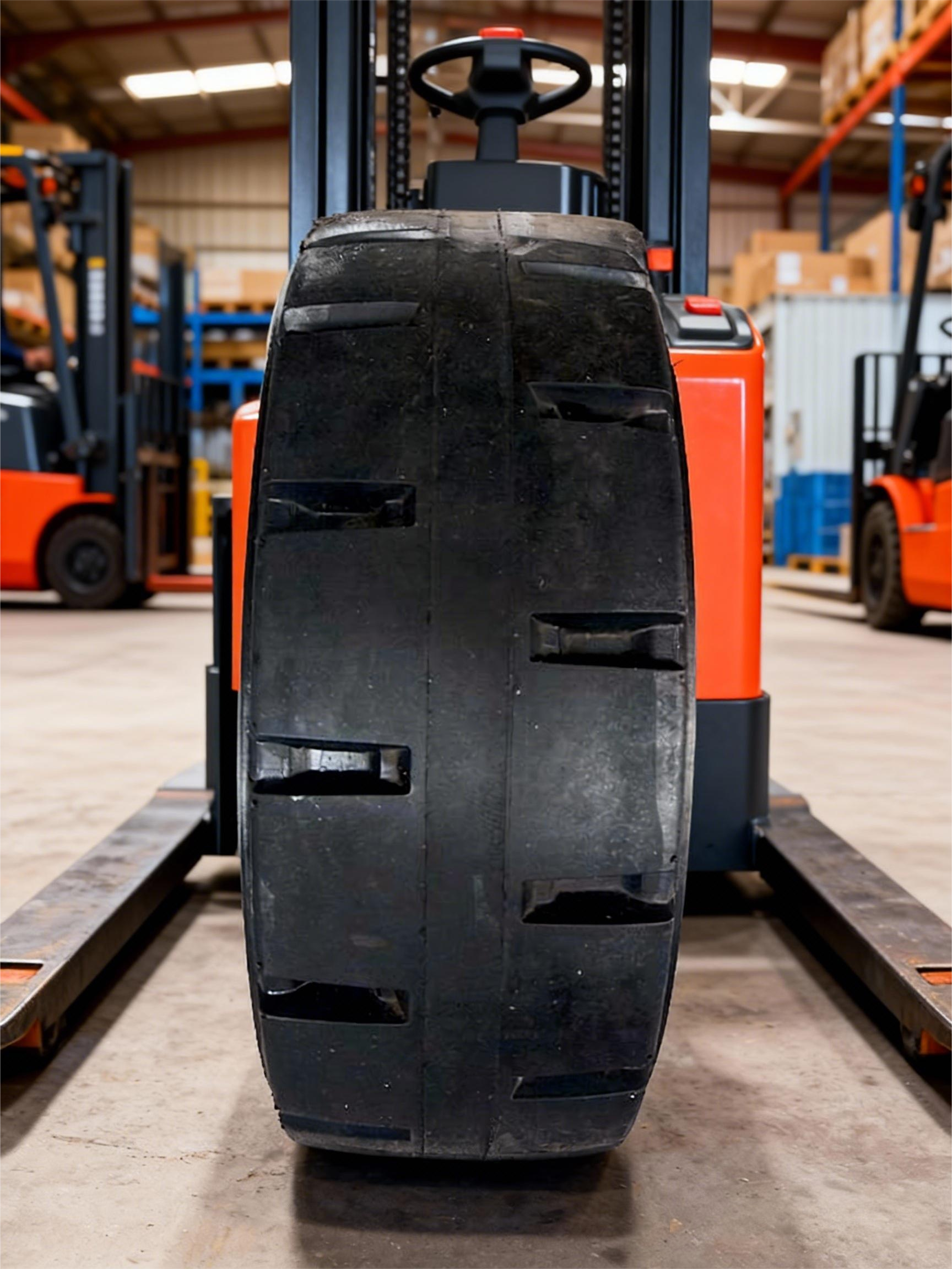 TOPOWER 16x6x10.5 Press on Tire Solid Rubber Cushion Tyre for Electric Pallet Truck Oil-Resistant Suitable for Factory Workshop