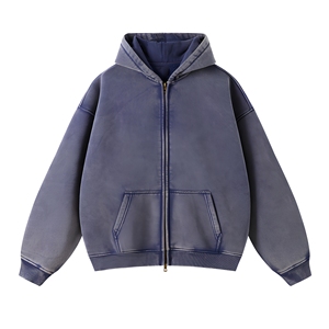 Sweat à capuche en coton mi-lourd personnalisé pour hommes, avec panneaux latéraux côtelés, pour les marques de style de vie américaines - Product Image 1