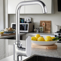 Robinet de cuisine moderne en alliage de zinc, monocommande électrique avec douchette extractible, finition chromée, cartouche céramique thermostatique, pour montage sur plan XC