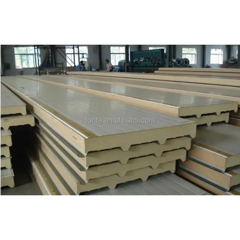 50mm 75mm 100mm insulated metal PIR PU Wall and Roof Sandwich Panels Discount On Sales