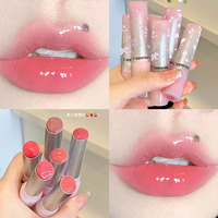 Cappuvini personnalisé Logo brillant à lèvres miroir en forme d'huile plus dodue fleur pétale disque conception avec boîte emballage brillant maquillage cosmétiques