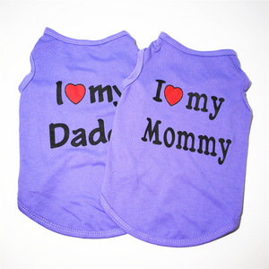Chaleco Moderno para Perro, Fresco para el Verano, Ecológico, de Algodón y Poliéster, para Perros Pequeños, con Estampado, para Primavera, I <span class=keywords><strong>Love</strong></span> Mommy Daddy - Product Image 4